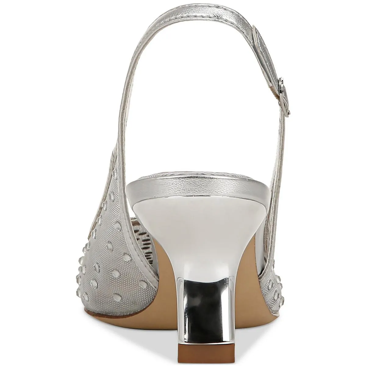 Bianka Womens Mesh Kitten Heel Slingback Heels
