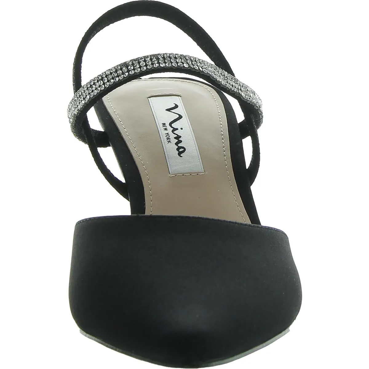 Billie Womens Leather Satin Pumps