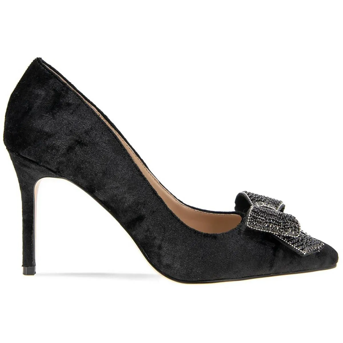 Bissha Womens Bow Textured Pumps