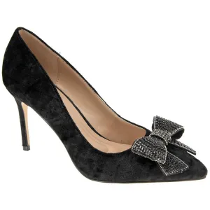Bissha Womens Bow Textured Pumps