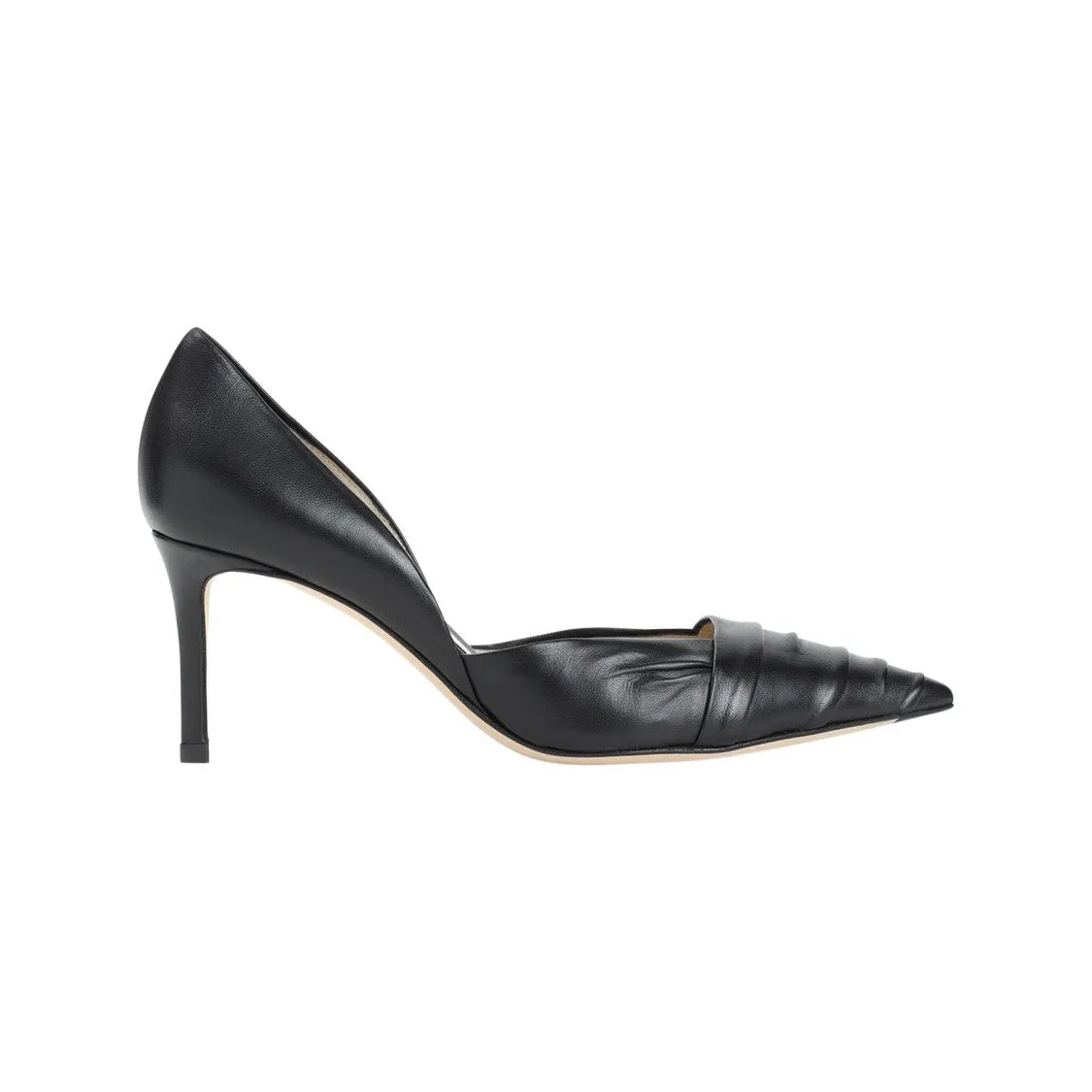 Black Lamb Leather Pumps