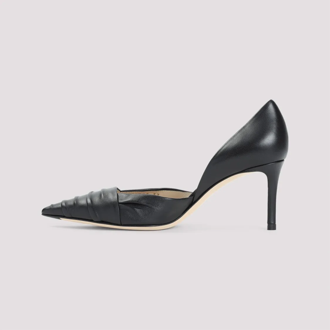 Black Lamb Leather Pumps