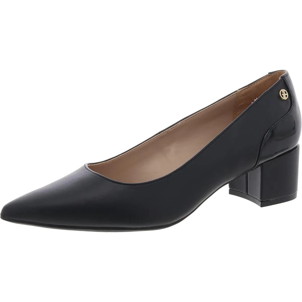 Blakelyy Womens Pointed Toe Block Heel Loafer Heels