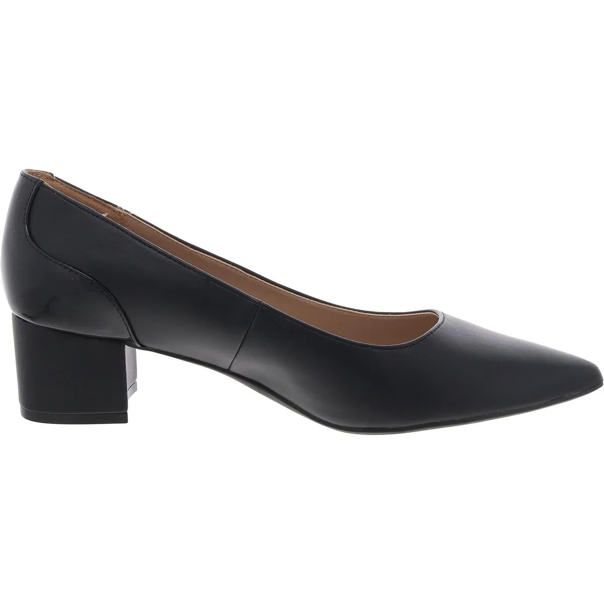 Blakelyy Womens Pointed Toe Block Heel Loafer Heels