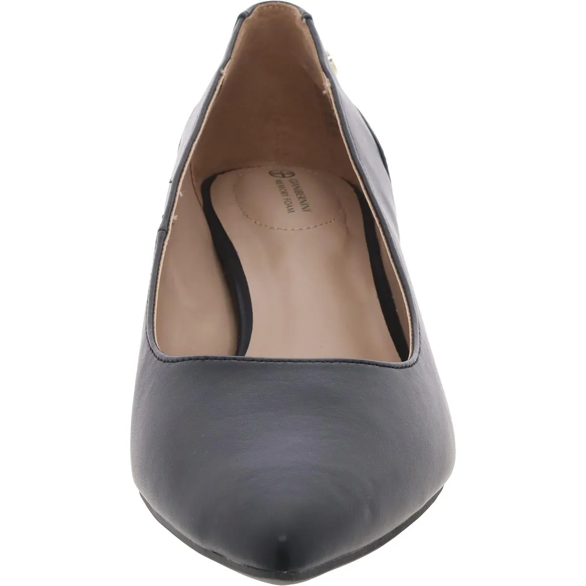 Blakelyy Womens Pointed Toe Block Heel Loafer Heels