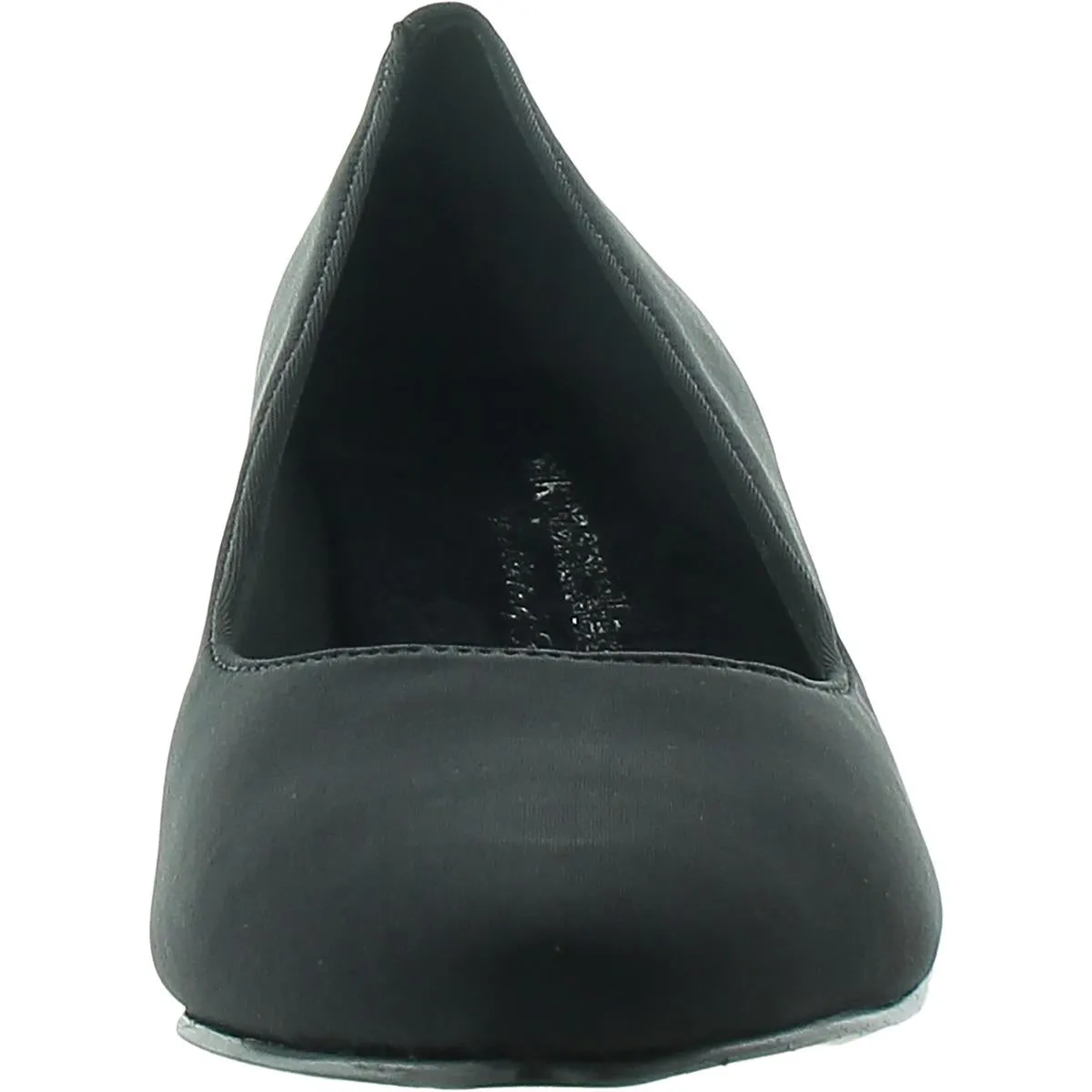 Bobbi Womens Padded Insole Microfiber Kitten Heels
