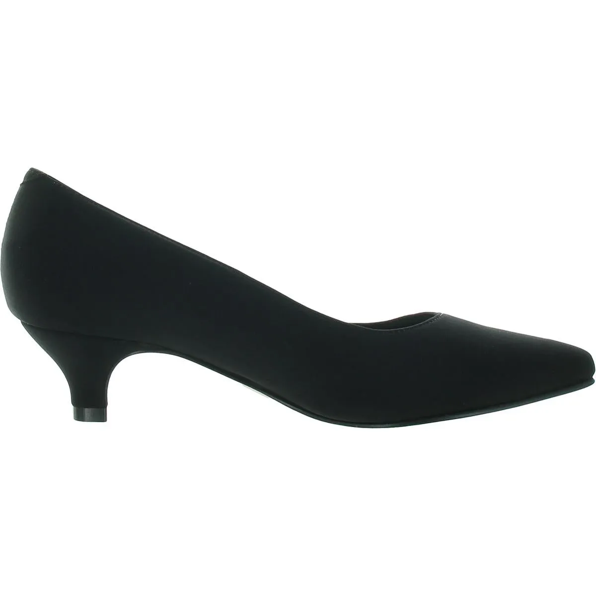 Bobbi Womens Padded Insole Microfiber Kitten Heels