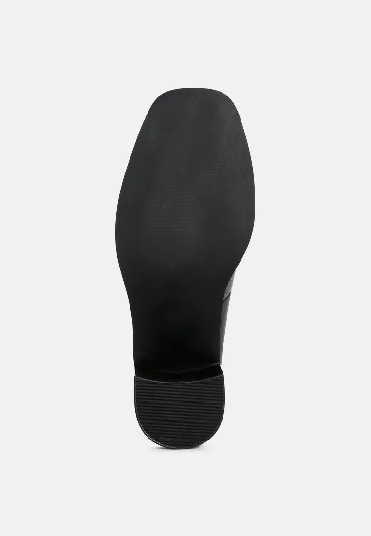 boss fav classic block heel loafers