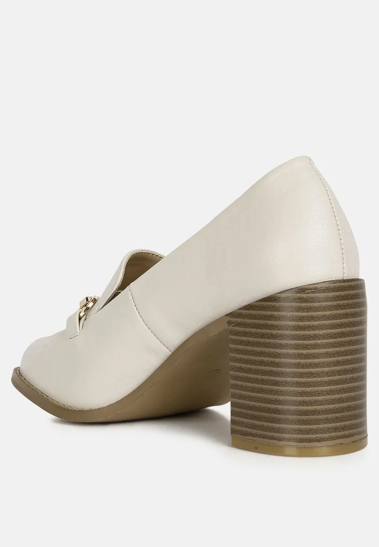 boss fav classic block heel loafers