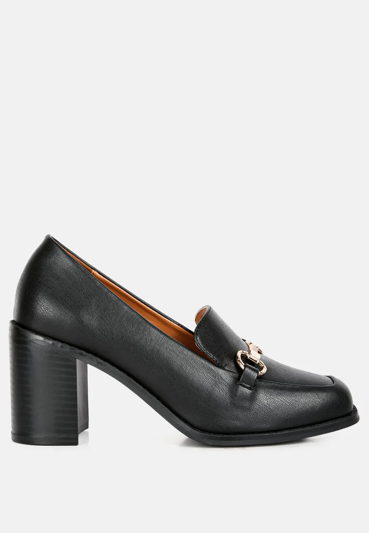 boss fav classic block heel loafers