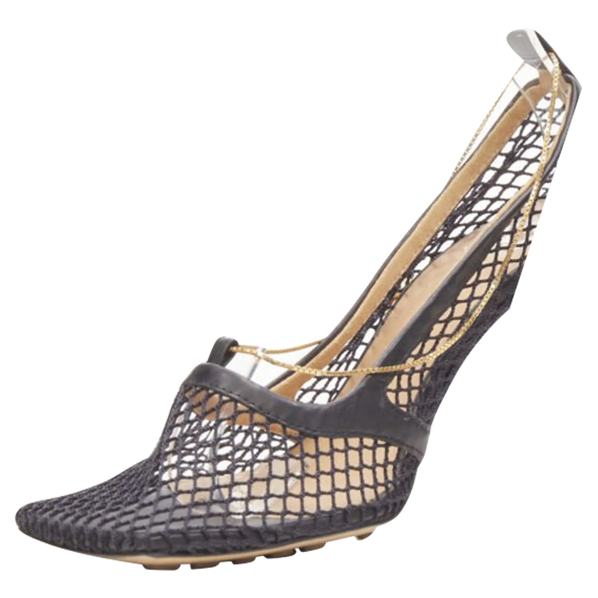 Bottega Veneta Daniel Lee net mesh chain heel