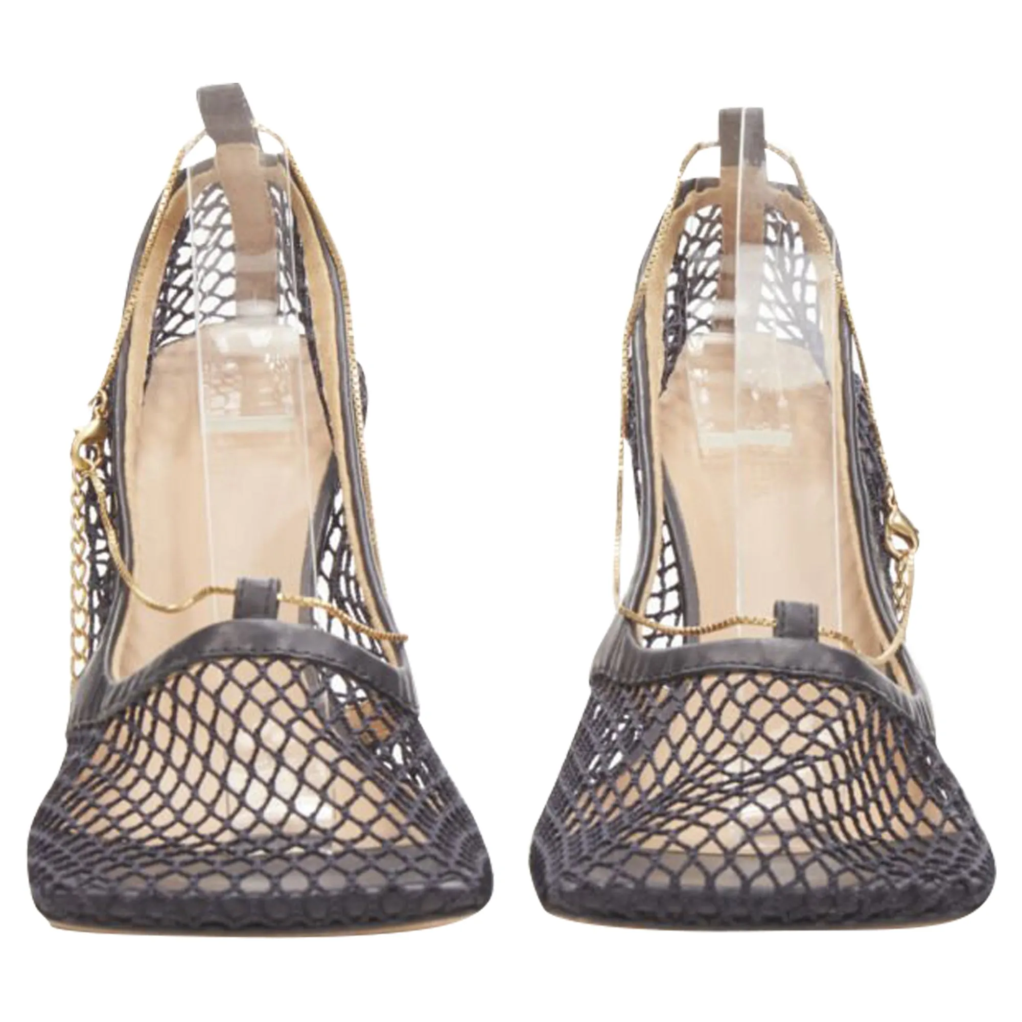 Bottega Veneta Daniel Lee net mesh chain heel