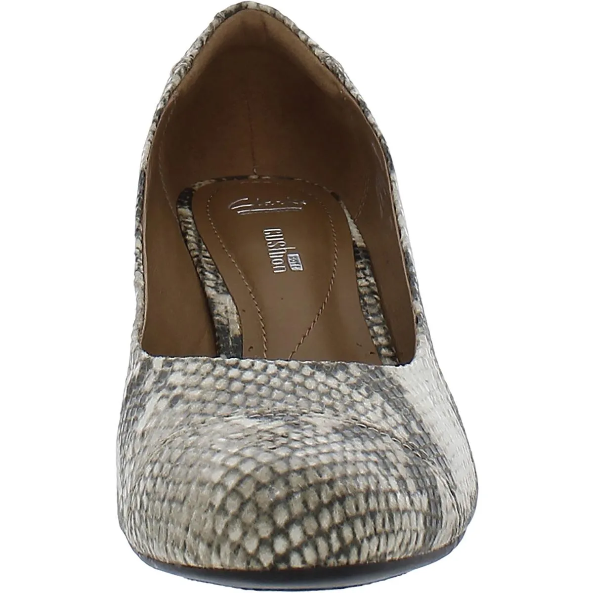 Brielle Chanel Womens Faux Leather Snake Print Wedge Heels