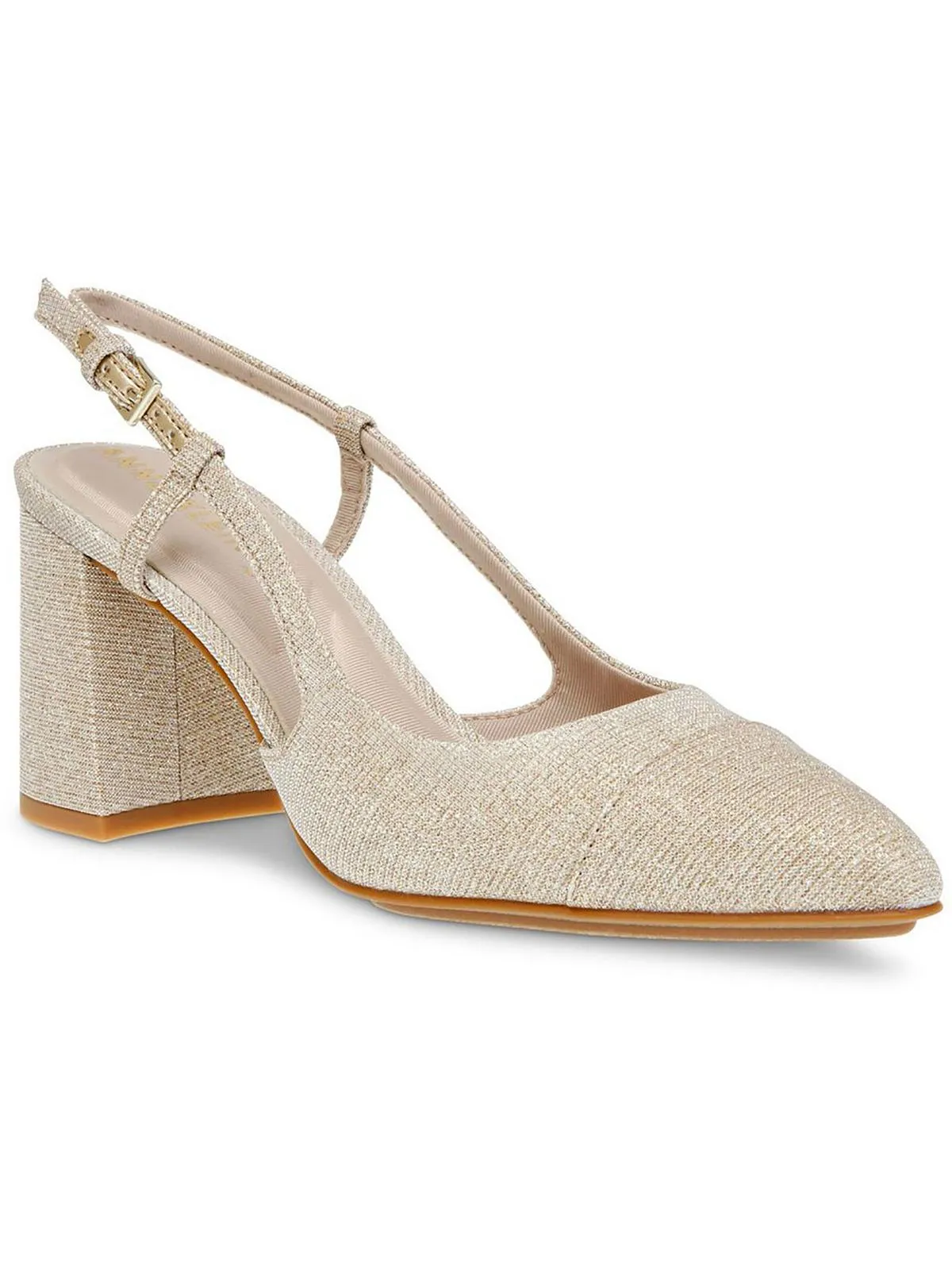 Brooklyn Womens Faux Leather Pointed Toe Slingback Heels