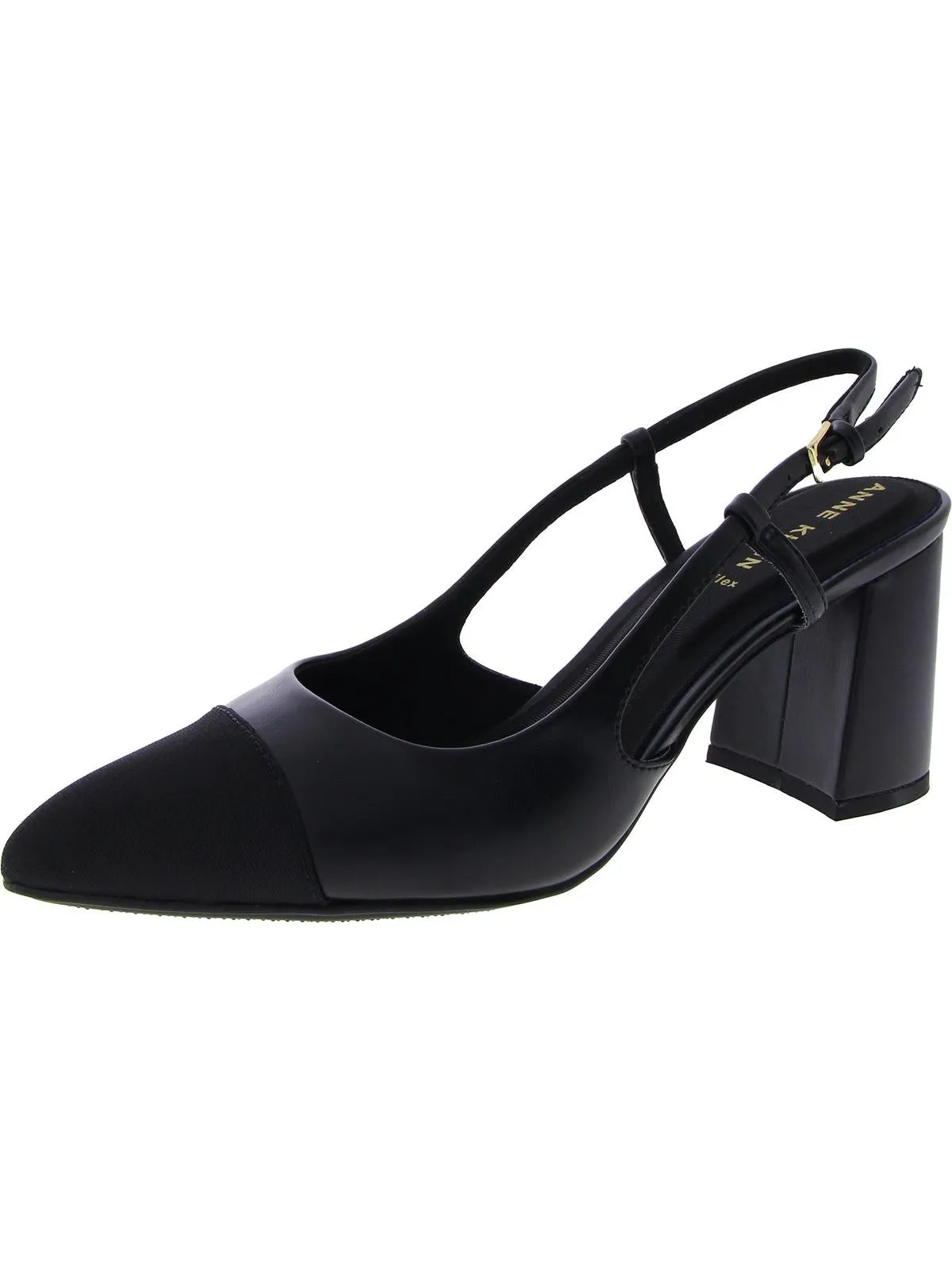 Brooklyn Womens Faux Leather Pointed Toe Slingback Heels