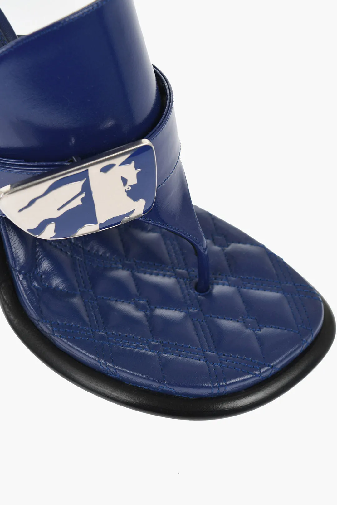 Burberry Leather Alf Bay Thong Sandals With Quilted Inner 11Cm
