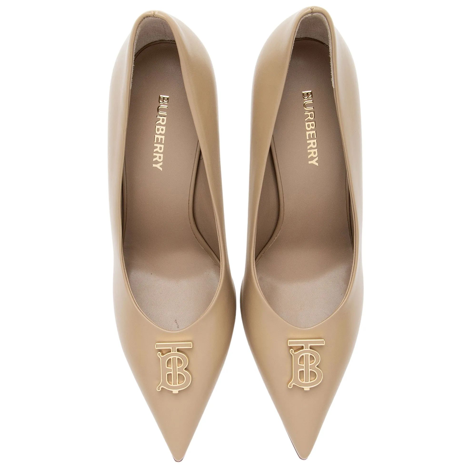 Burberry Leather TB Monogram Ezra Pumps