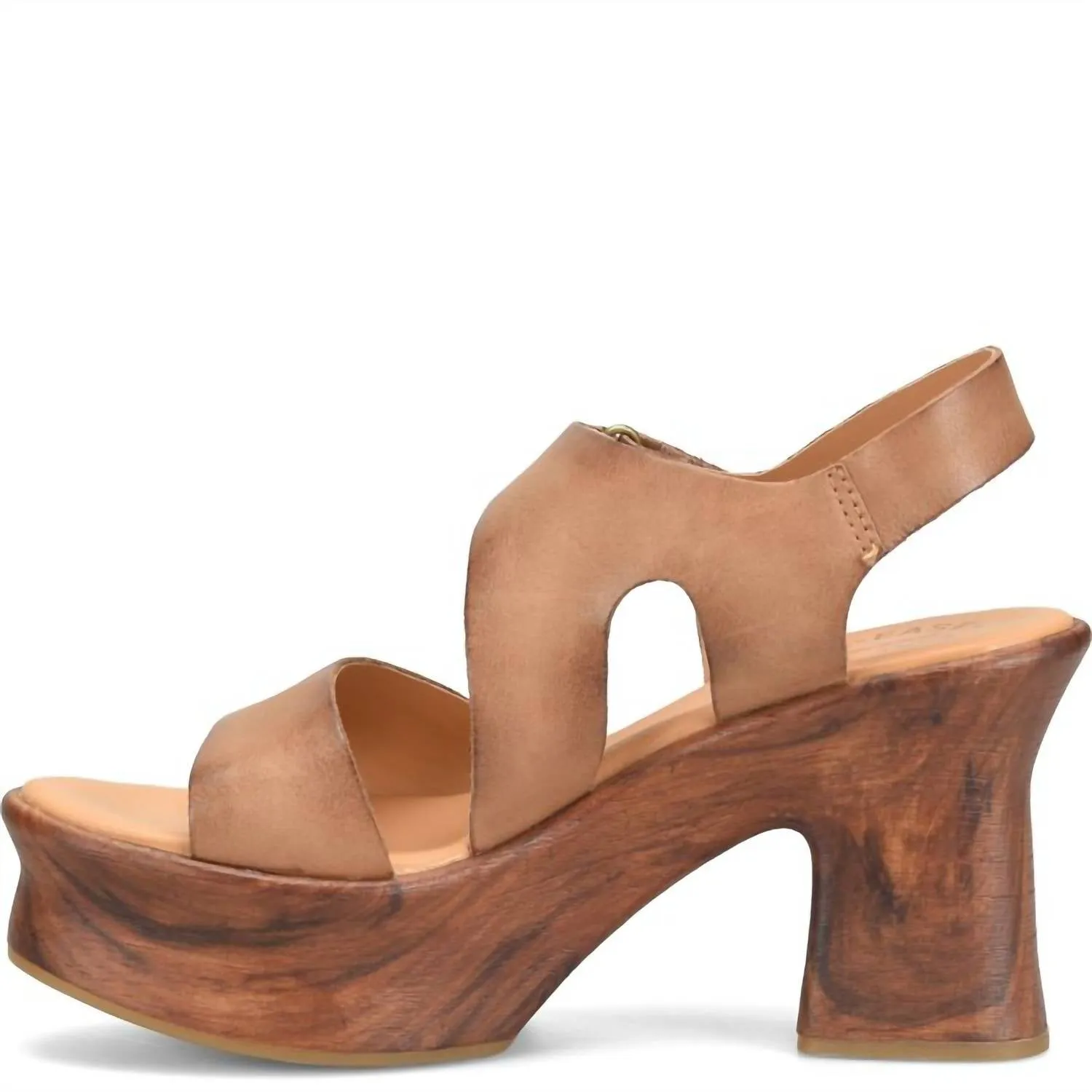 Cantal Heeled Sandal In Brown