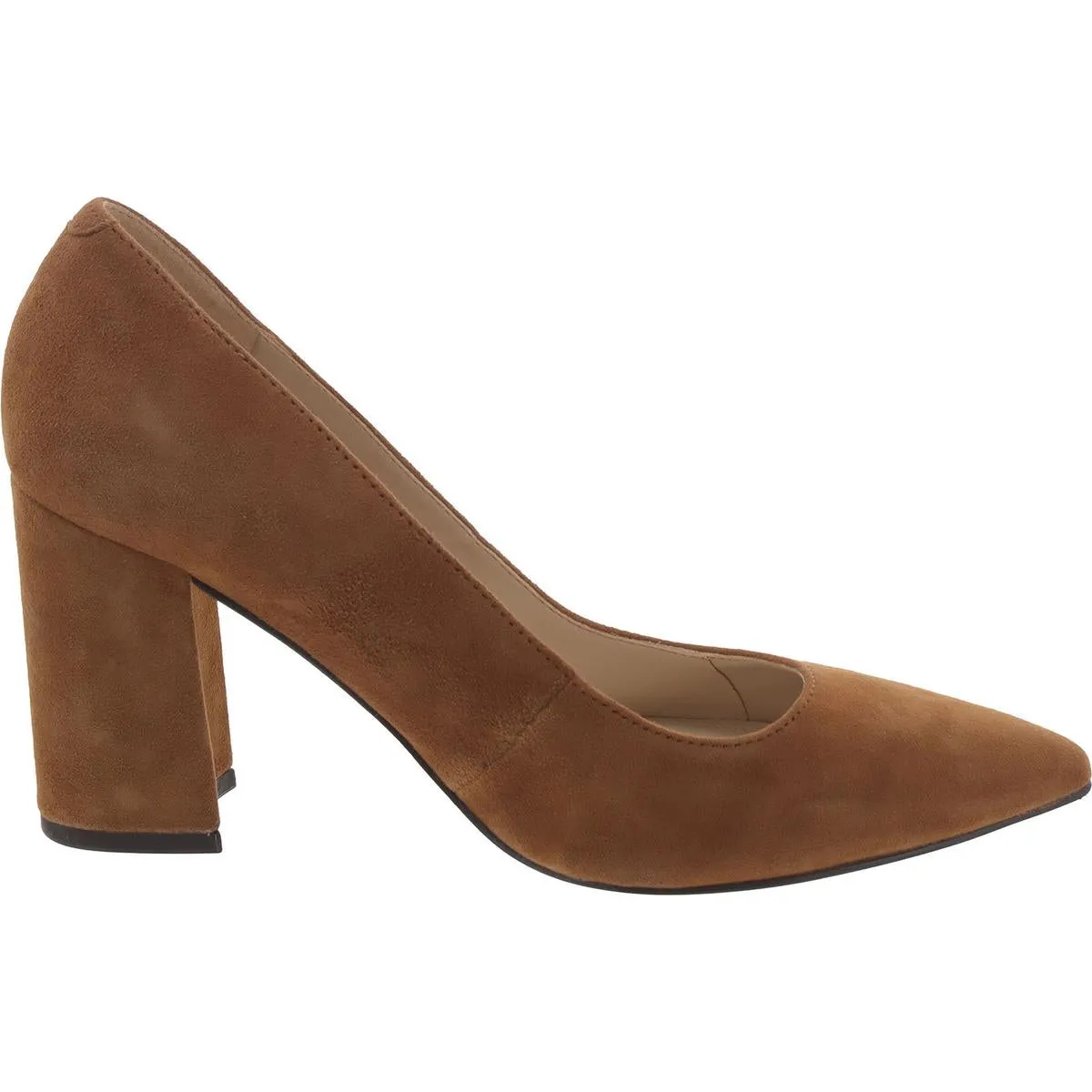 Cara 3 Womens Faux Suede Pointed Toe Dress Heels