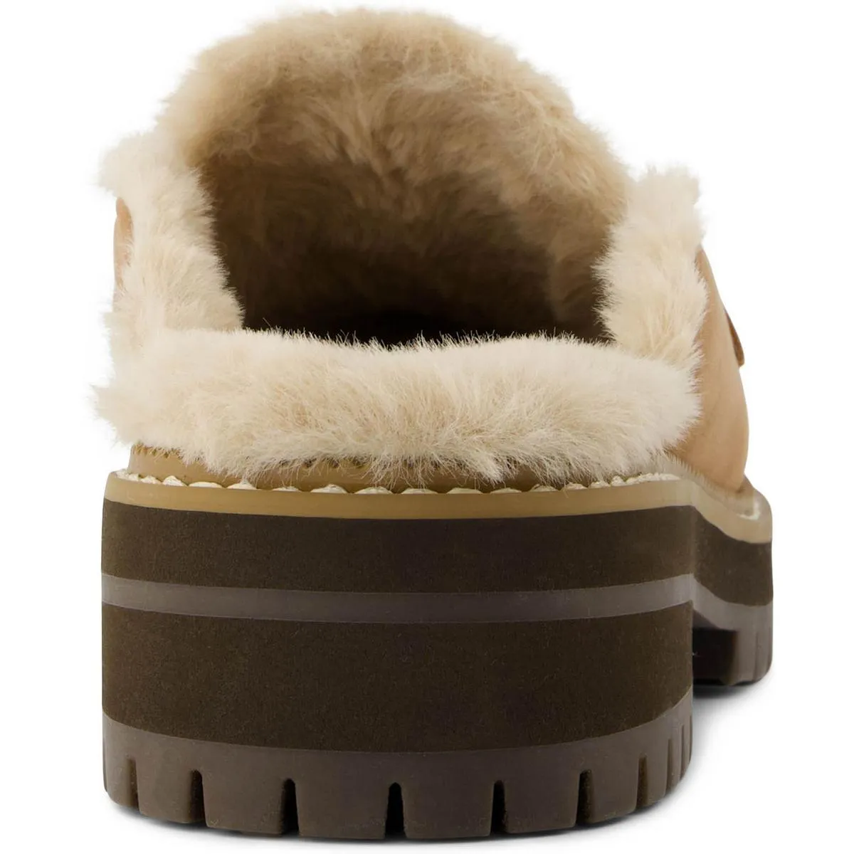 CARA MULE Womens Faux Fur Lined Man Made Clogs