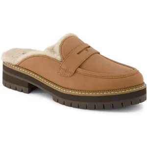 CARA MULE Womens Faux Fur Lined Man Made Clogs