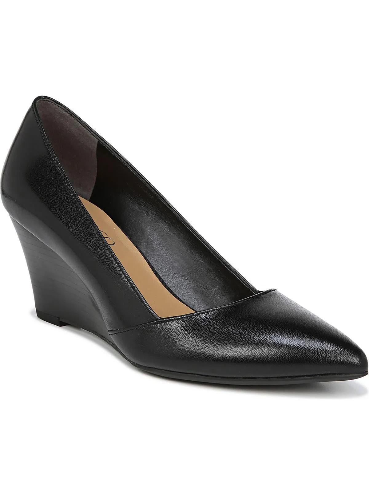 Carina Womens Padded Insole Square Toe Wedge Heels