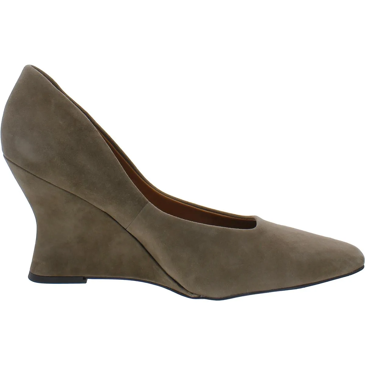 Carina Womens Padded Insole Square Toe Wedge Heels