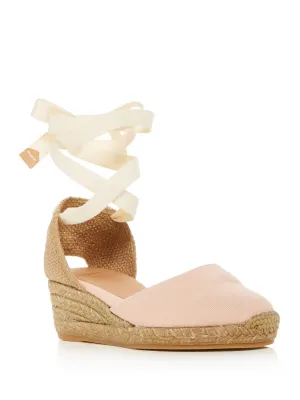 Carina Womens Wedges Lace-Up Espadrille Heels