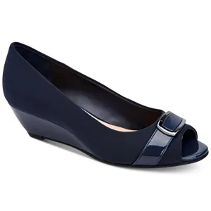 Carterrf Womens Solid Manmade Wedge Heels