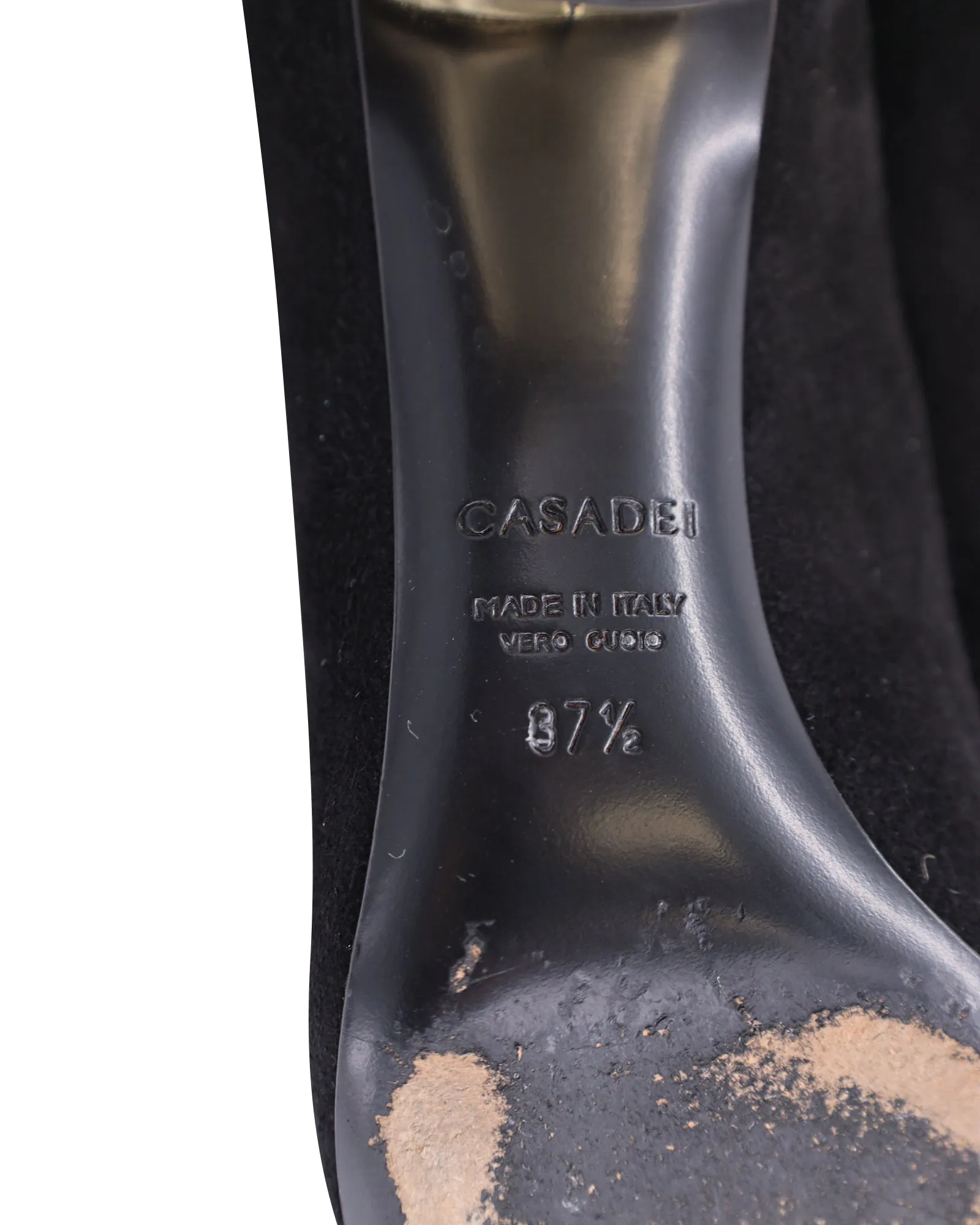Casadei Beaded Pumps in Black Suede
