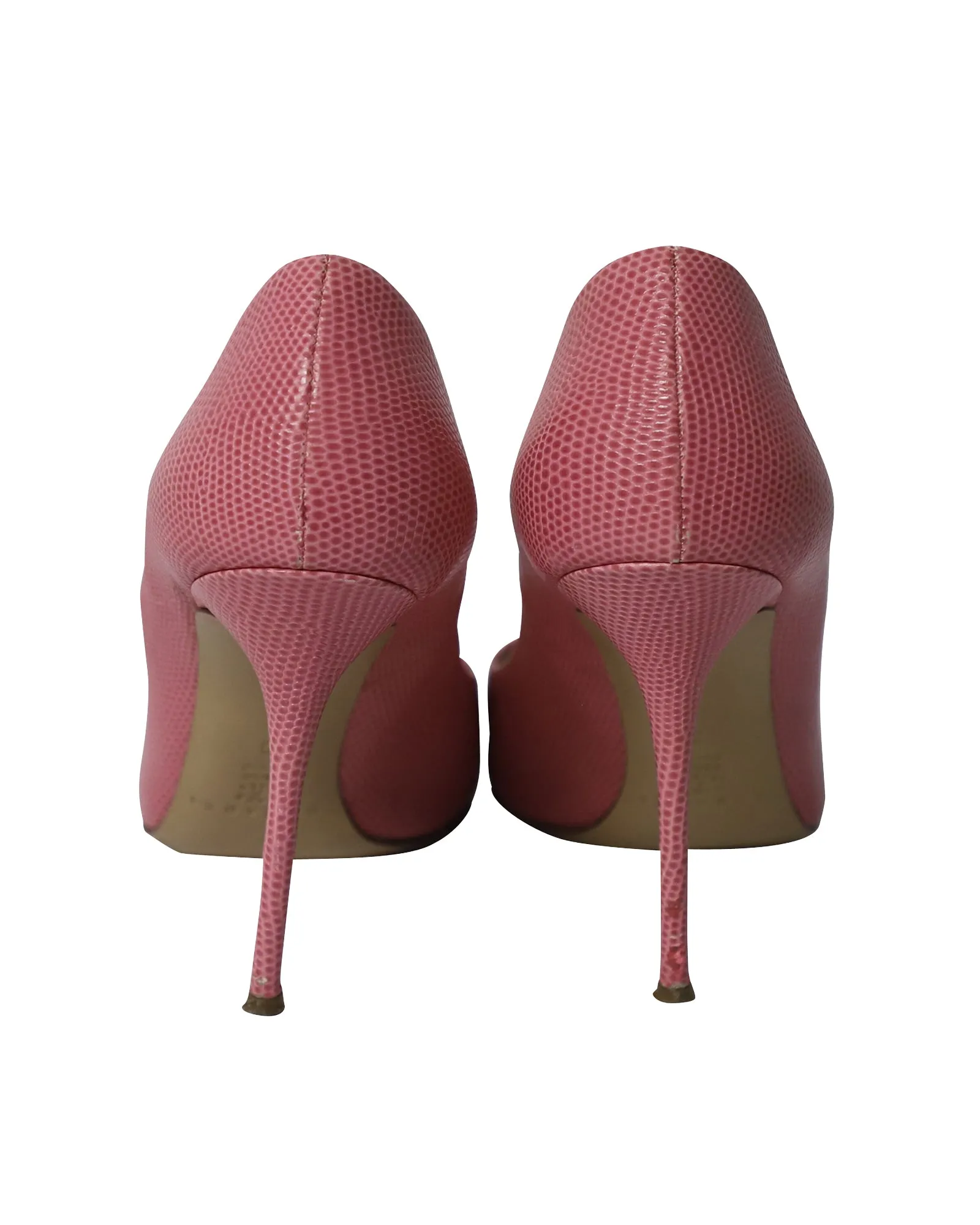 Casadei Pointed Stiletto Heels in Pink Leather