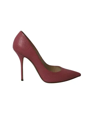Casadei Pointed Stiletto Heels in Pink Leather