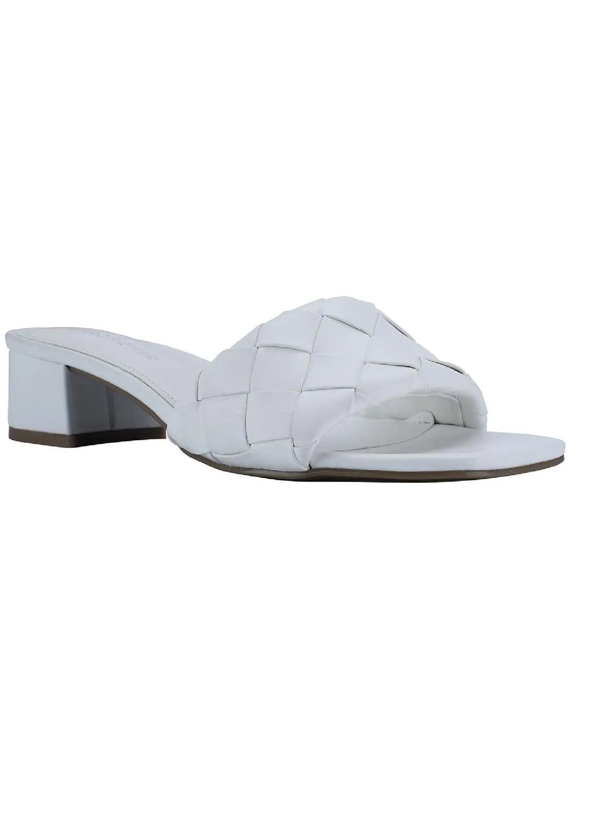 Casper Womens Faux Leather Slip-On Block Heels