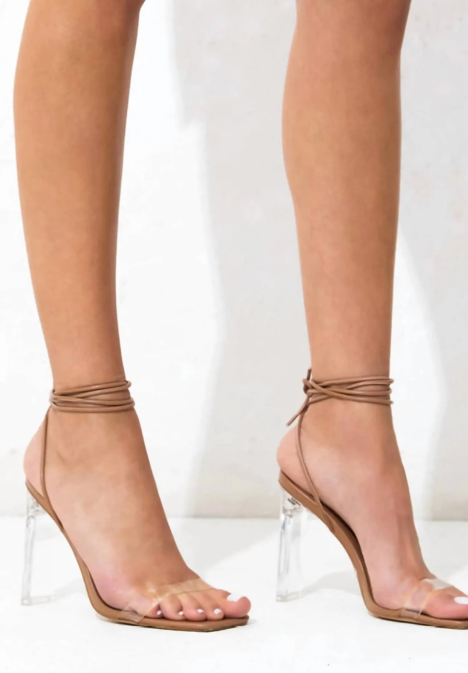 Cera Clear Heels In Toffee