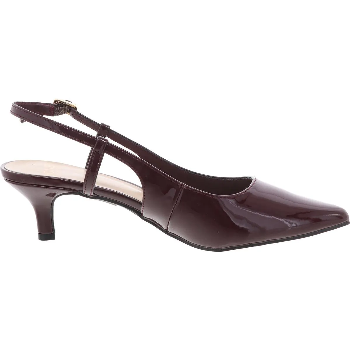 CHARLA Womens Adjustable Manmade Slingback Heels