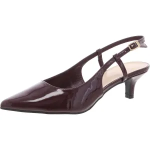 CHARLA Womens Adjustable Manmade Slingback Heels