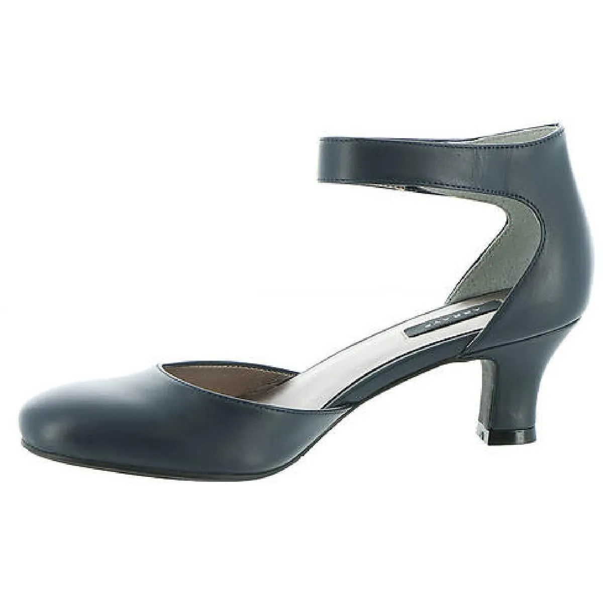 Charlie Womens Leather Ankle Strap Pumps