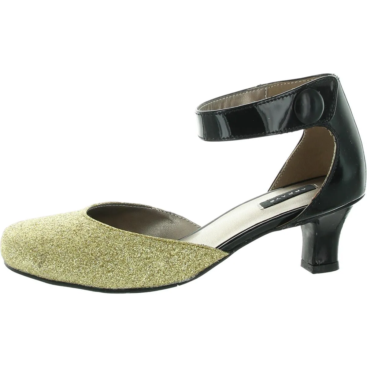 Charlie Womens Leather Ankle Strap Pumps
