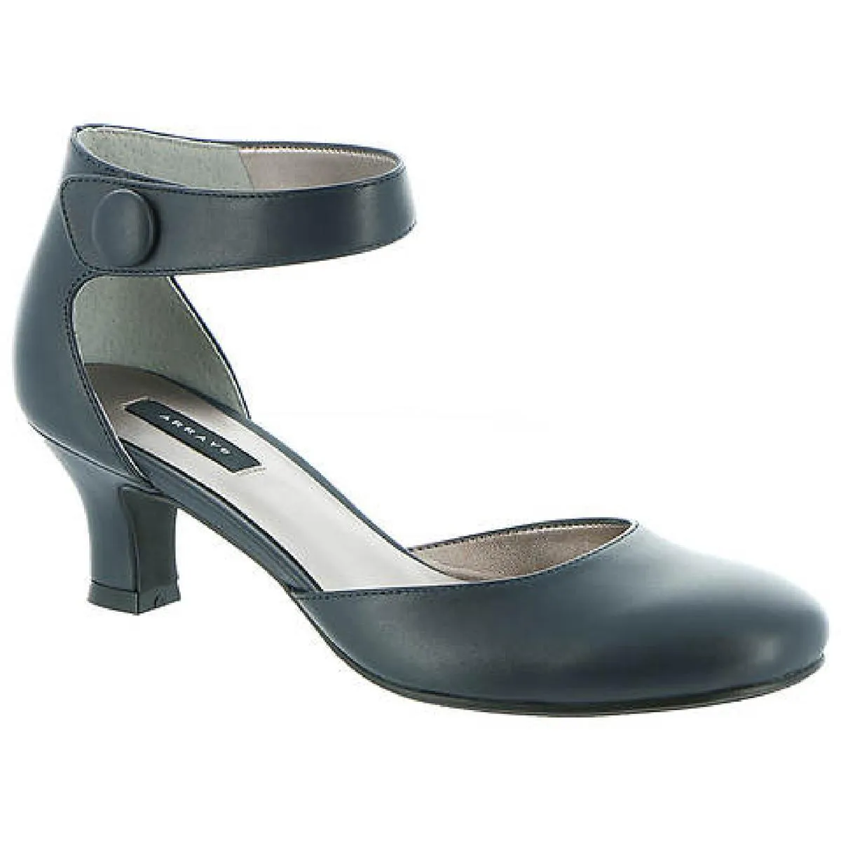 Charlie Womens Leather Ankle Strap Pumps