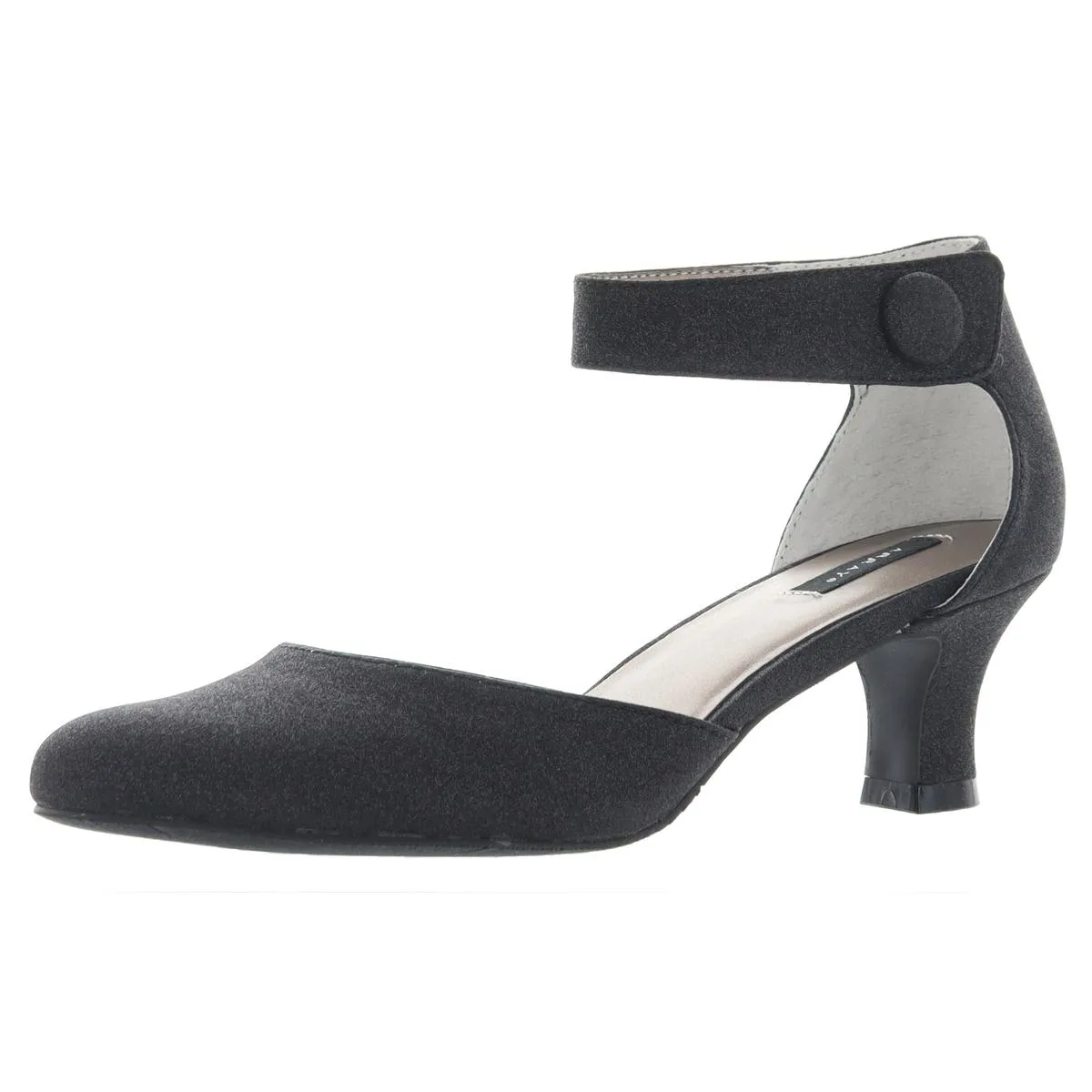 Charlie Womens Leather Ankle Strap Pumps