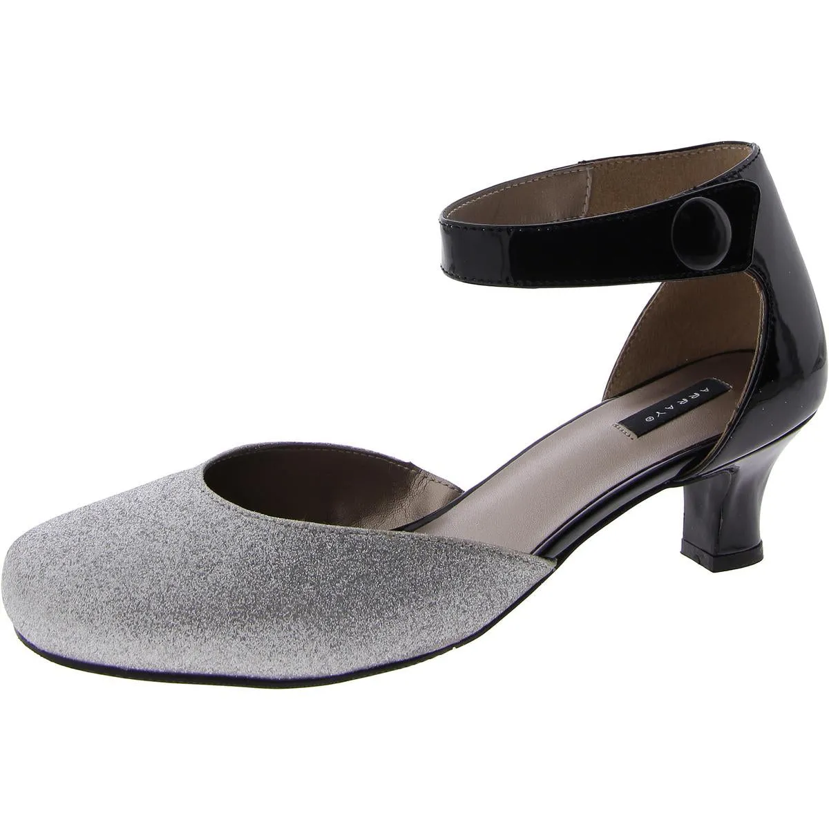 Charlie Womens Leather Ankle Strap Pumps