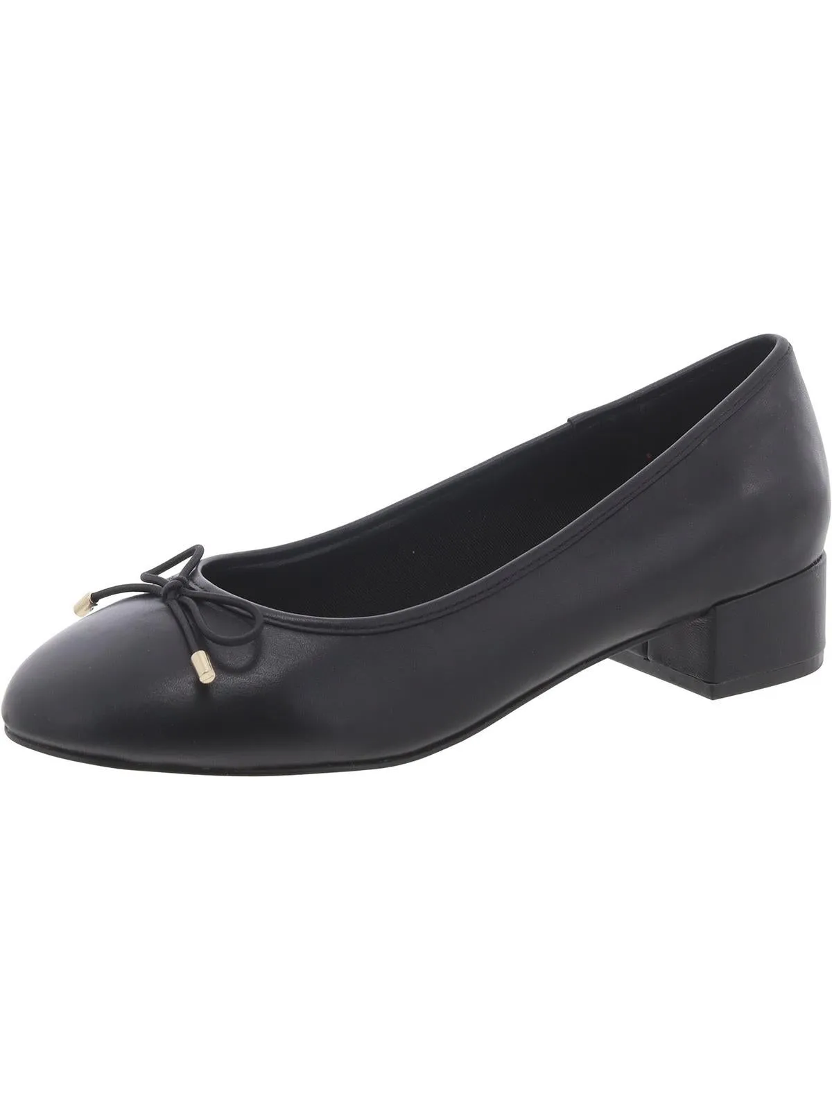 Cherish Womens Leather Slip On Loafer Heels