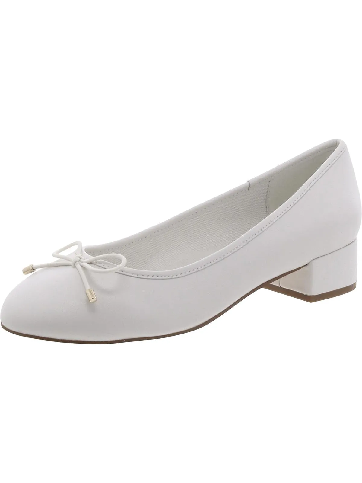 Cherish Womens Leather Slip On Loafer Heels