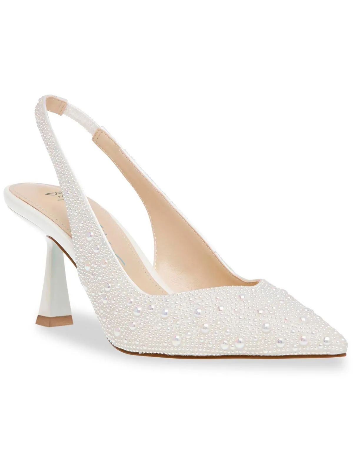 Clark Womens Metallic Embellished Slingback Heels