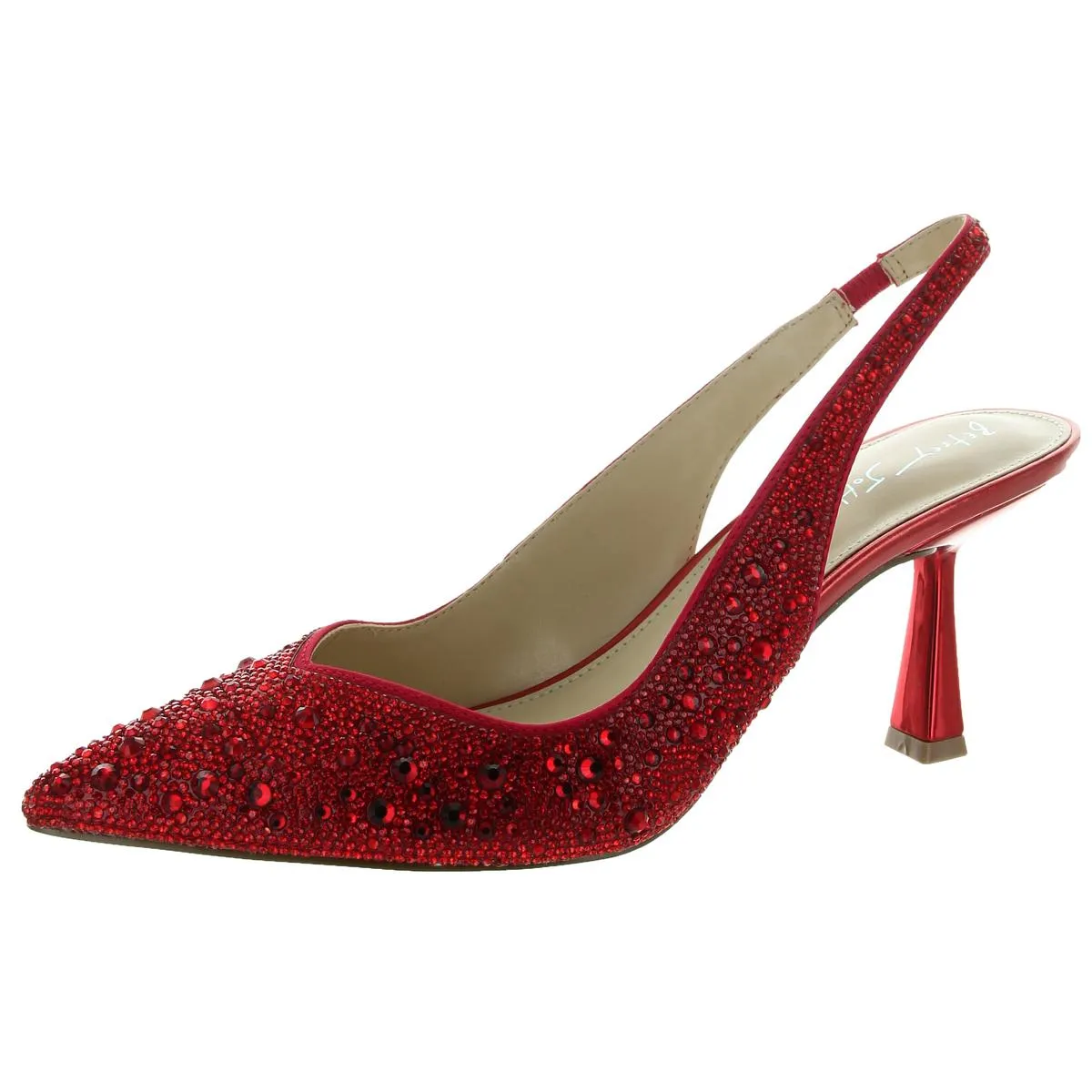 Clark Womens Metallic Embellished Slingback Heels