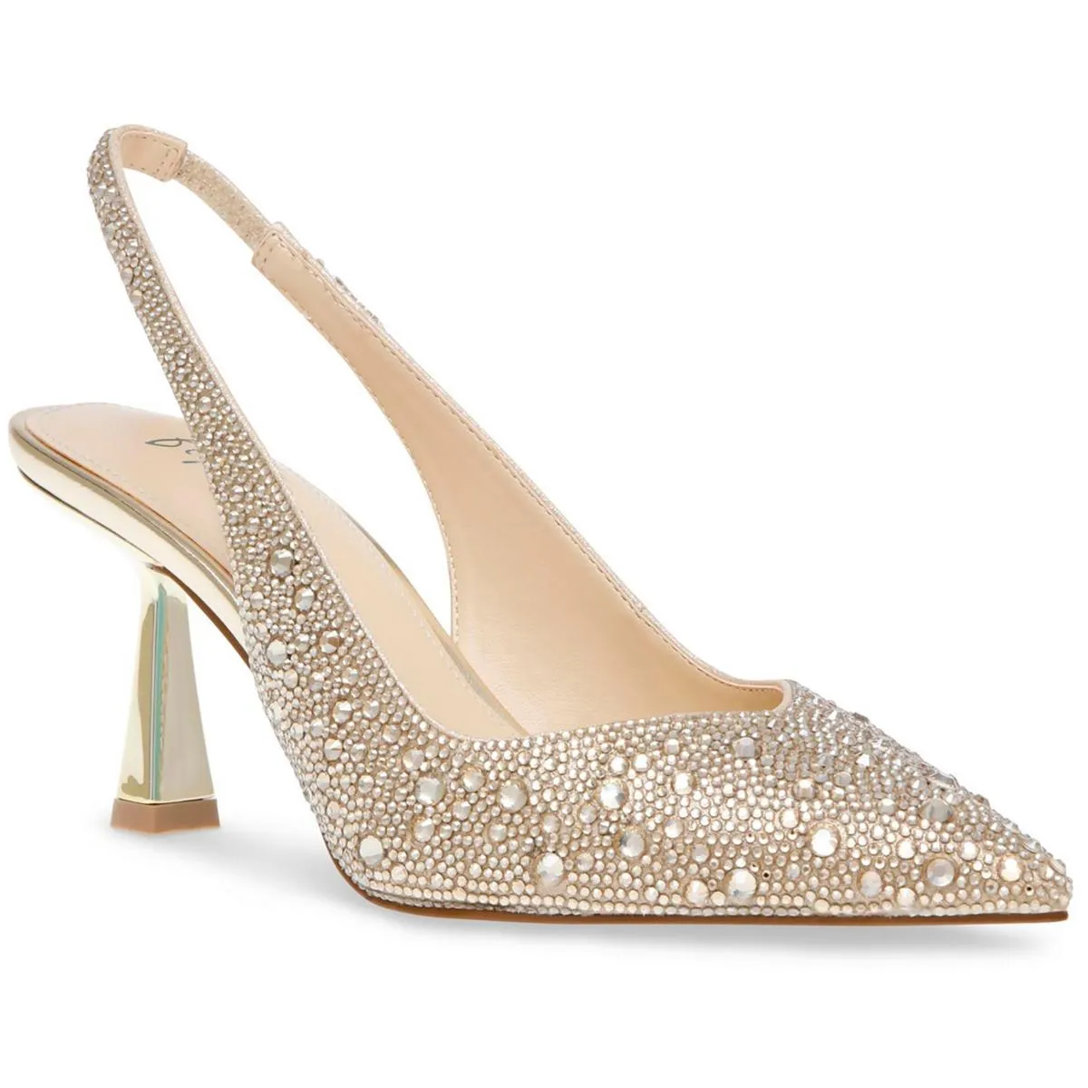 Clark Womens Metallic Embellished Slingback Heels
