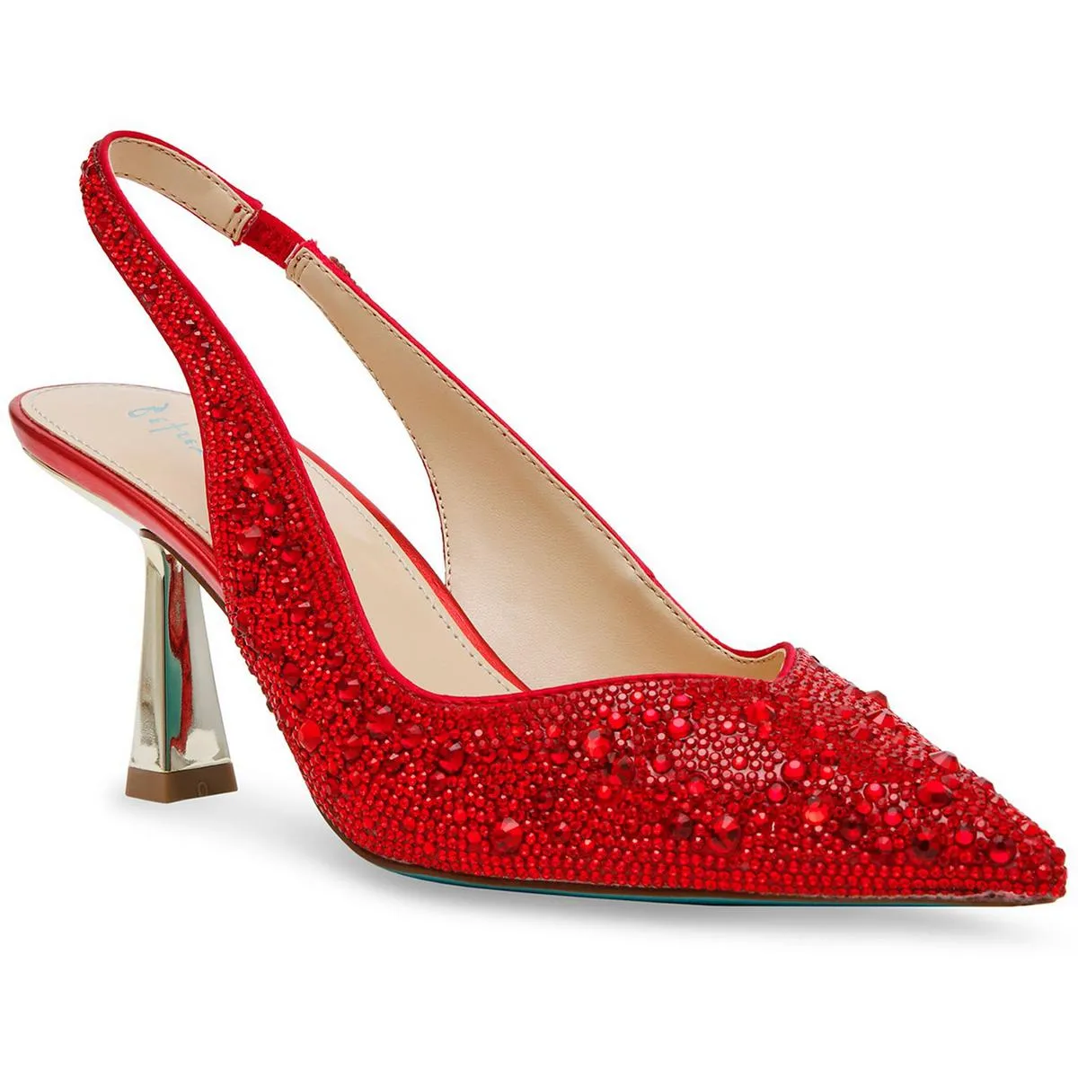 Clark Womens Metallic Embellished Slingback Heels