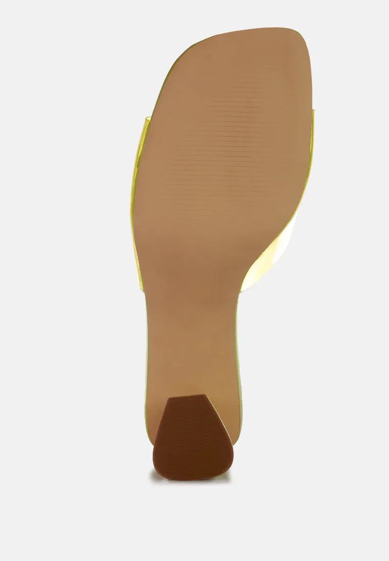 clear flirt clear strap slip on heels sandals