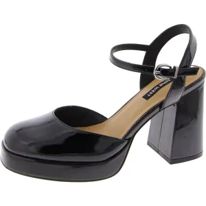 Colot 3 Womens Patent Adjustable Slingback Heels