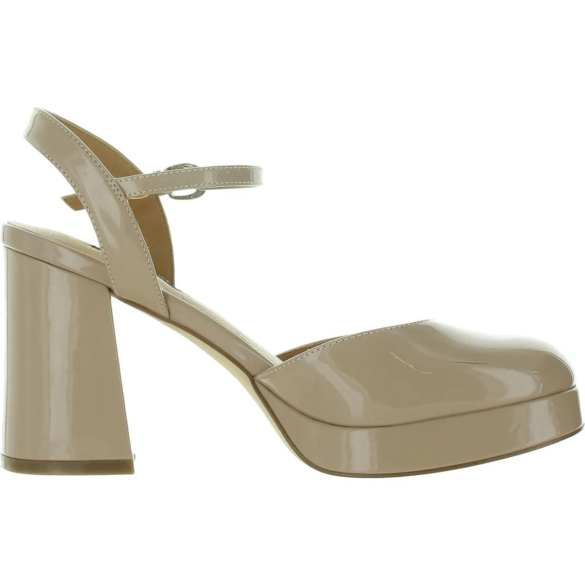 Colot 3 Womens Patent Adjustable Slingback Heels